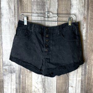 Hollister Black Jean Shorts Button Fly
